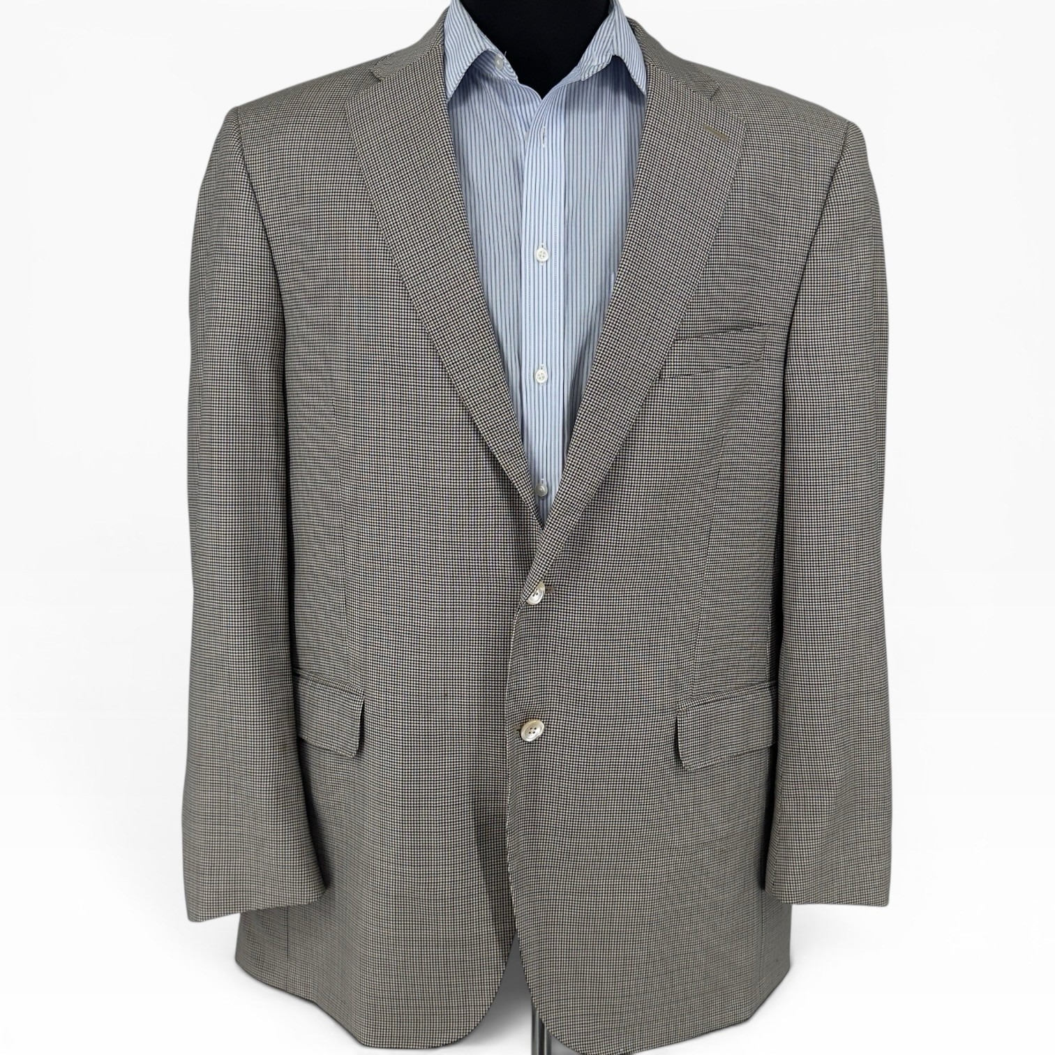 Peter Millar Mens 44t 100% Wool Blazer Jacket Sport Coat Houndstooth Check Usa